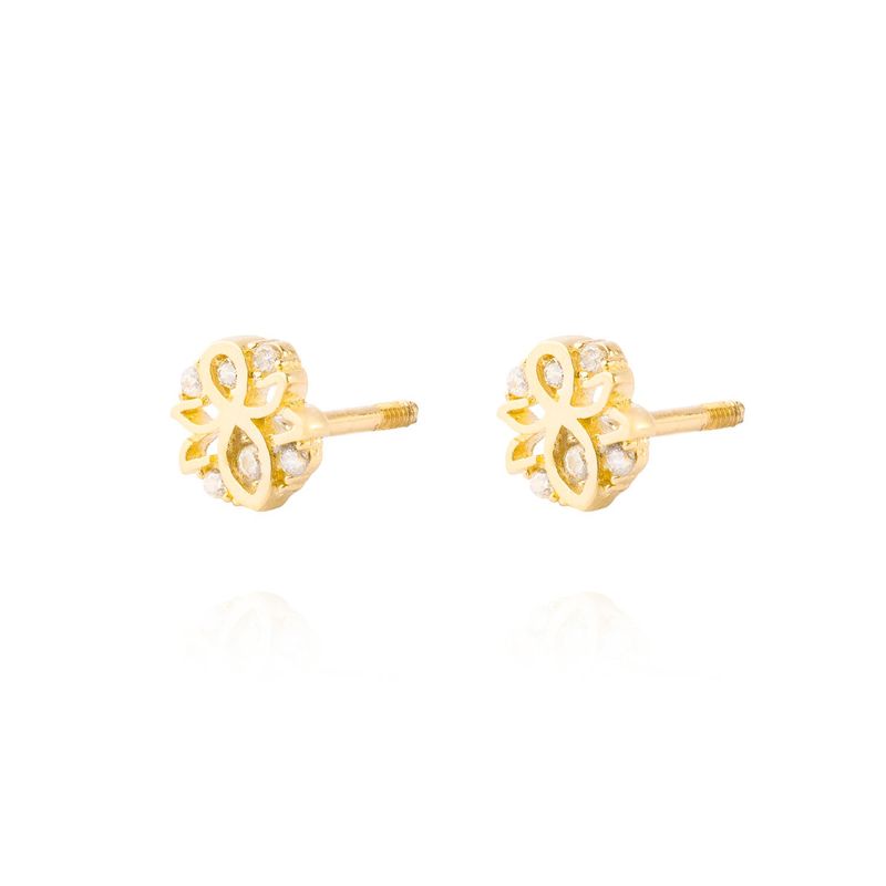 JB JOYAS BARON - Aros de Oro 18kt Tipo Copo de Nieve