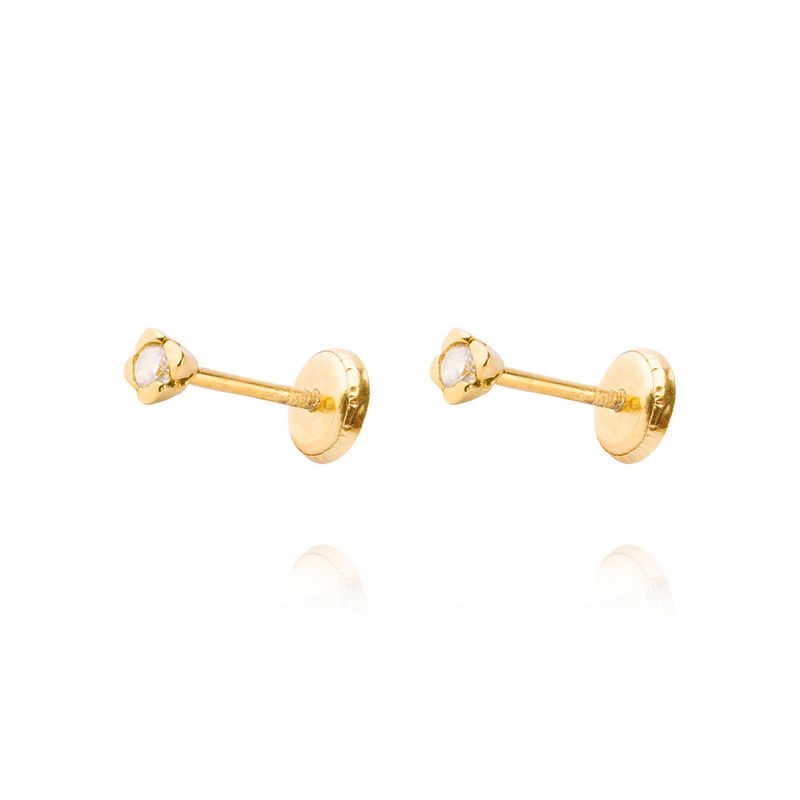 JB JOYAS BARON - Aros de Oro 18kt Con Circon Circonita