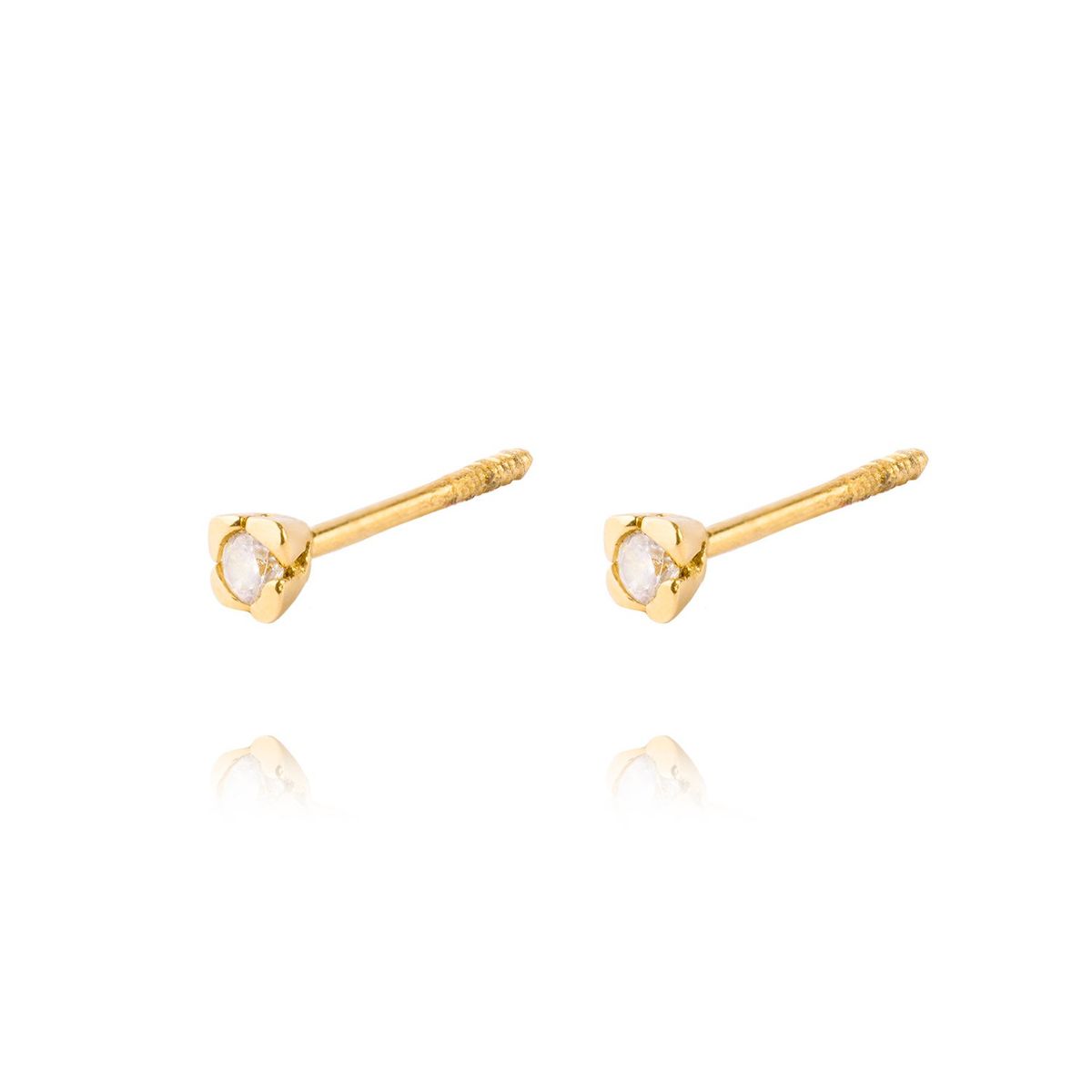 JB JOYAS BARON - Aros de Oro 18kt Con Circon Circonita