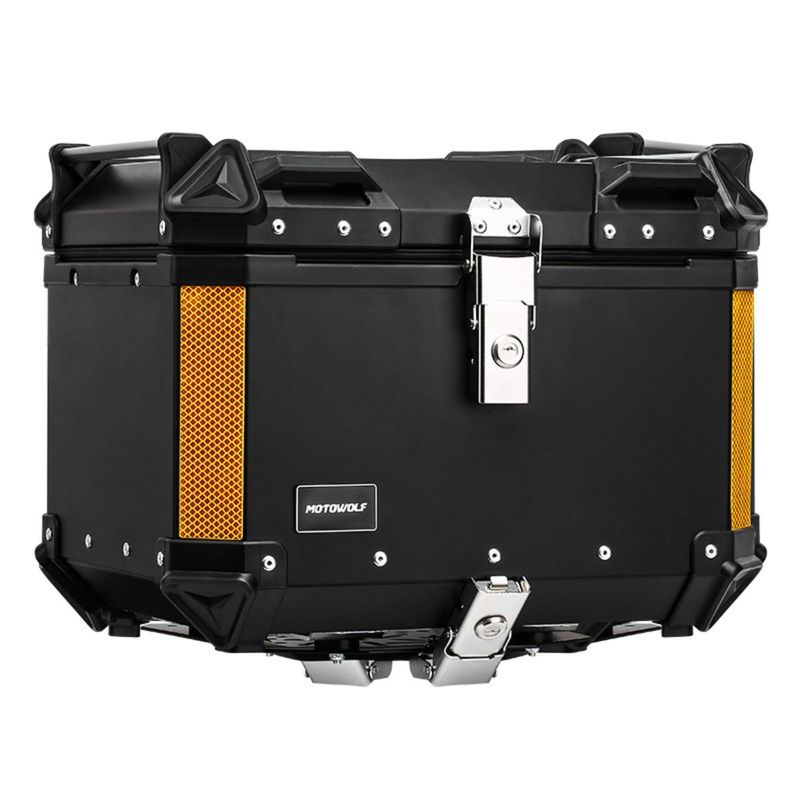 MOTOWOLF - Baúl Top Case Negro de moto de 45 litros MOTOWOLF 0712 Black