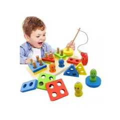 GENERICO - Juego De Pesca Magnético Encaje Juguete Madera De Niños At-0