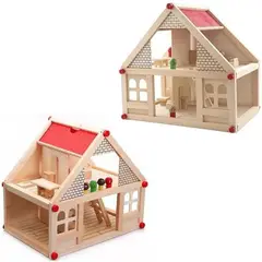 GENERICO - Casita De Madera Con Familia Completa Y Amoblada