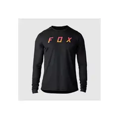 FOX - Polera Bicicleta Ranger Dose Manga Larga Negro
