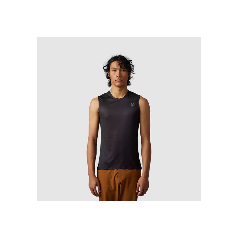 FOX - Polera Bicicleta Flexair Ascent Sin Mangas Negro Fox FOX.-