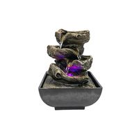 Fuente De Escritorio Decoración Cascada 4 Niveles Con Luces