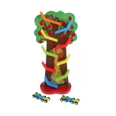 GENERICO - Pista Árbol De Autos De Madera Para Niños Juegos Didáctico