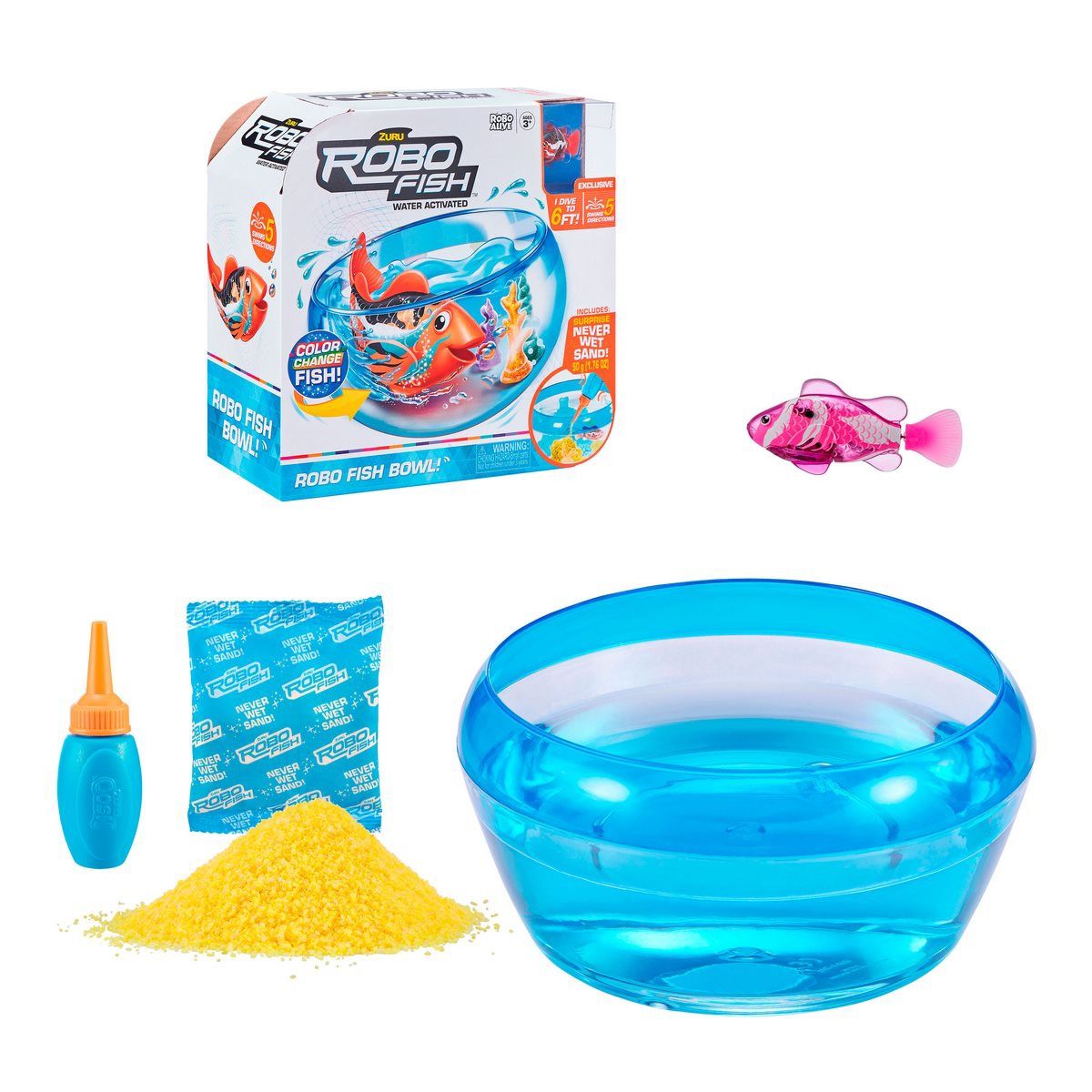 ZURU - Pecera Robofish Con Pex Exclusivo Y Arena Magica