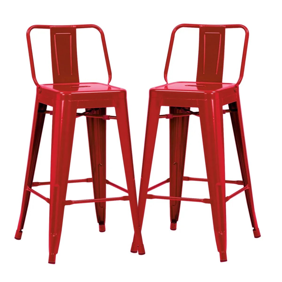 PROCHEF - Pack 2 Unidades Silla Alta Tolix Rojo Brillante