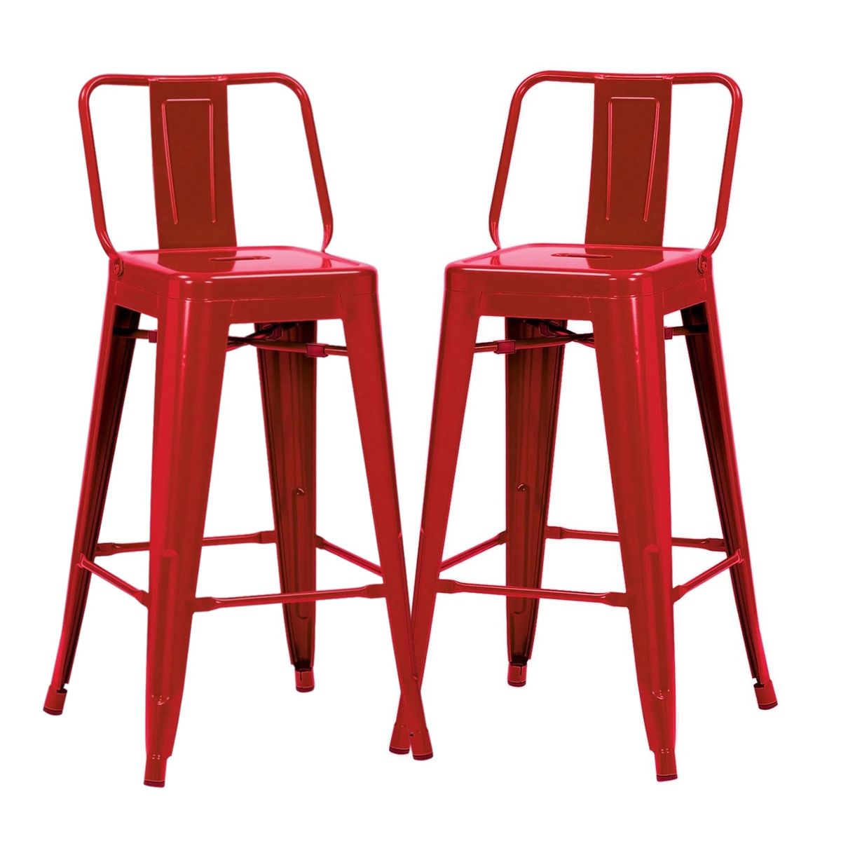 PROCHEF - Pack 2 Unidades Silla Alta Tolix Rojo Brillante