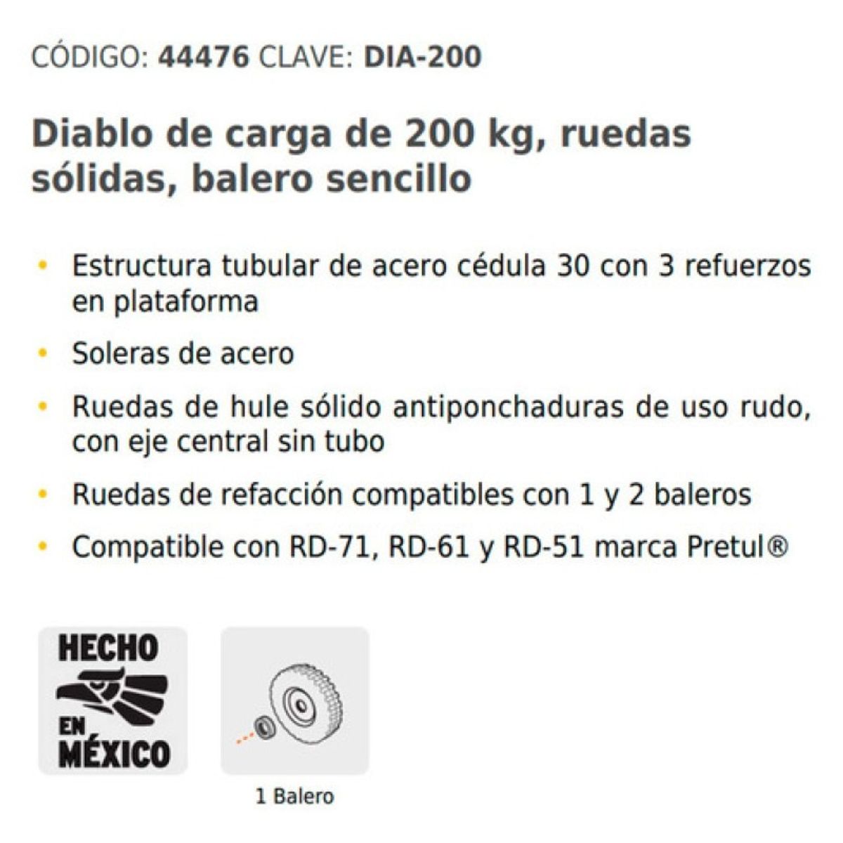 GENERICO - Carro De Carga Yegua De 200 Kg. Fiero