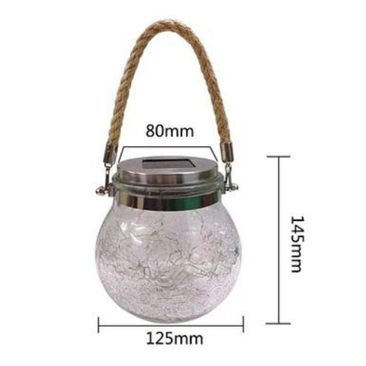 GENERICO - Lámpara Farol SOLAR Esfera Cristal Decorativa  Led Amarilla
