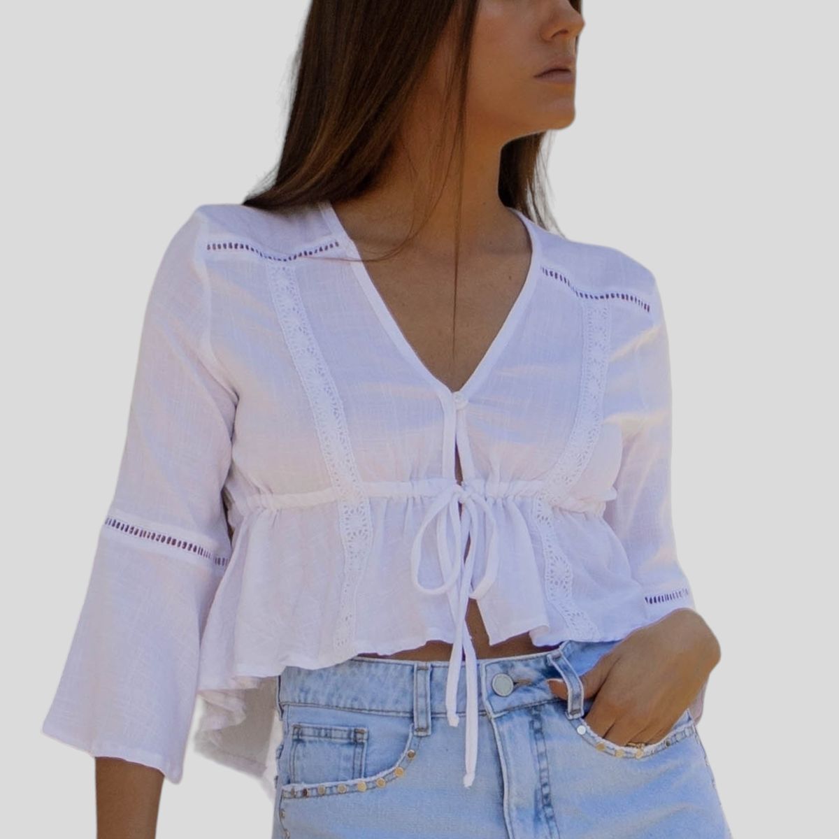 COYOTE ROSA - Blusa Josefina Blanca Coyote Rosa