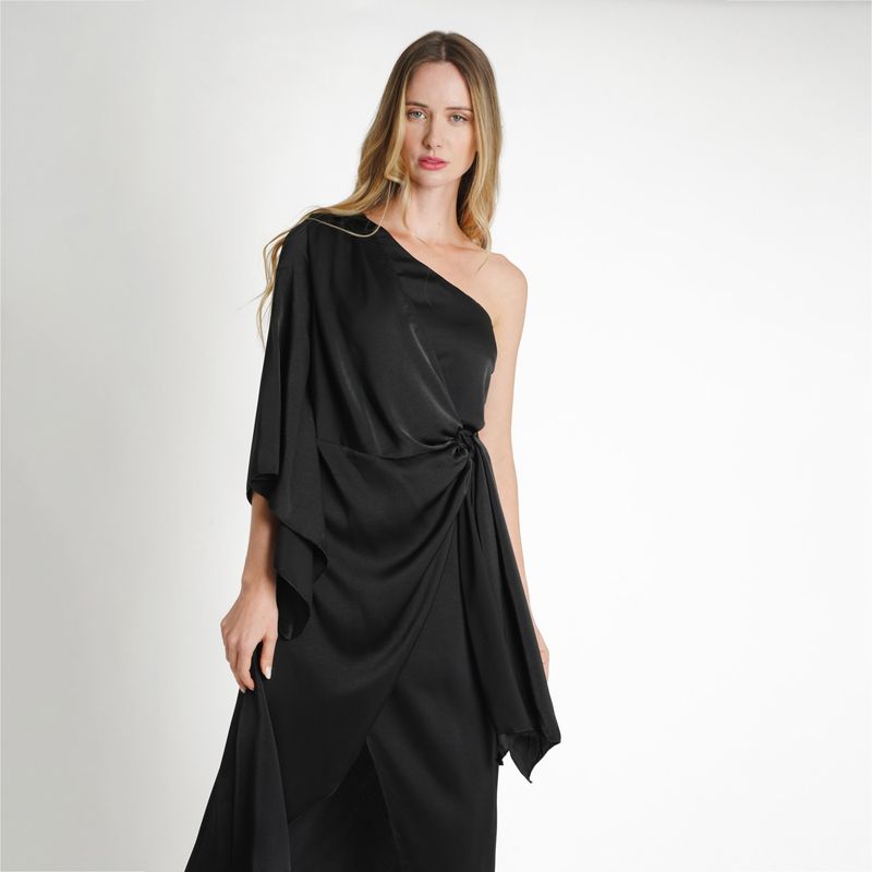 GUINDA - Vestido con Lazo Rant Guinda