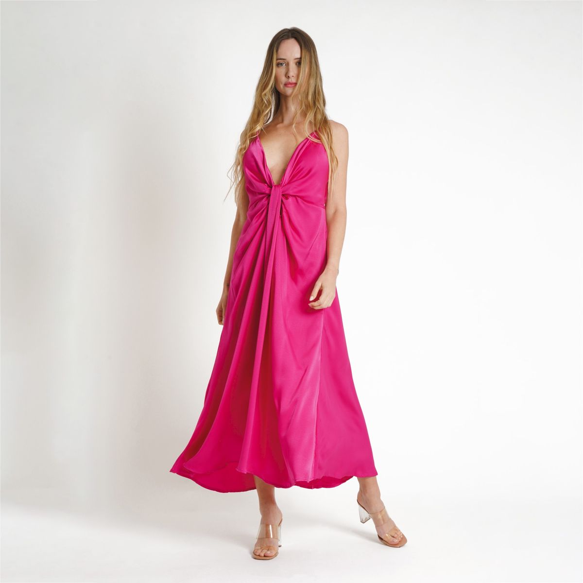 GUINDA - Vestido con Pabilos Farra GUINDA