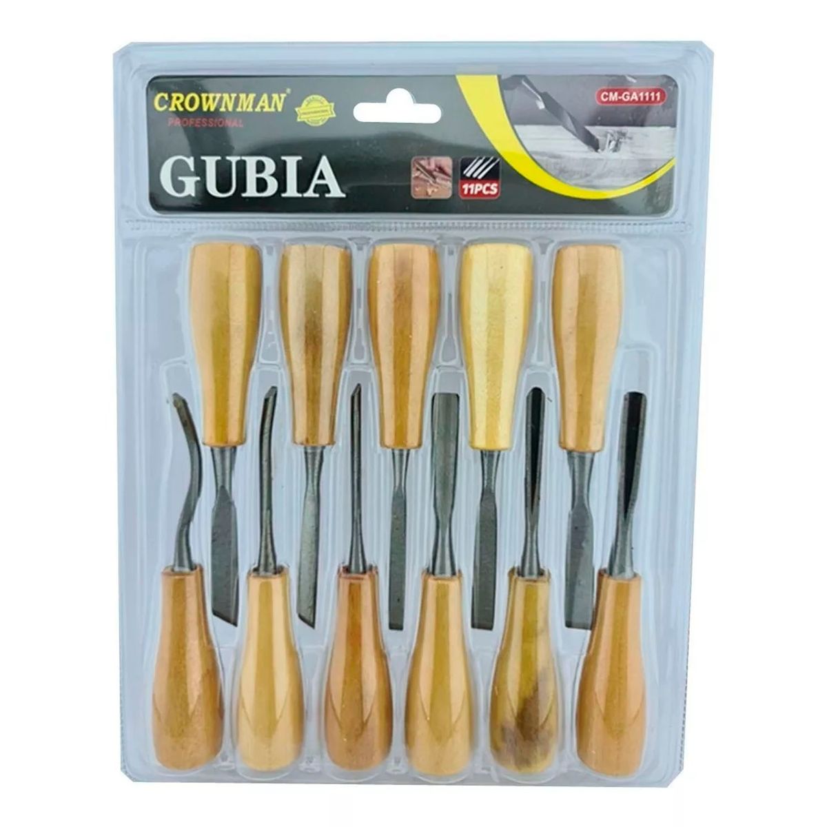 GENERICO - Juego De Cinceles Para Tallar Madera Gubia 11 Pieza Crownman
