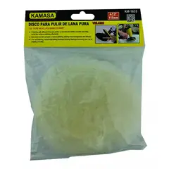 KAMASA - Disco Para Pulir 115mm 4 1/2 PuLG Lana Velcro Km-1633