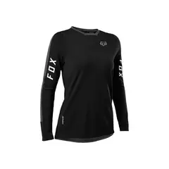 FOX - Polera Bicicleta Mujer Defend Pro Manga Larga Negro
