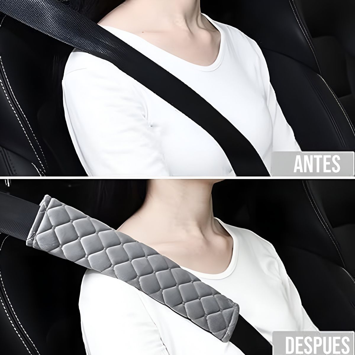 CRUSEC - Pack 2 Almohadillas de Cinturón de Seguridad Para Hombro N