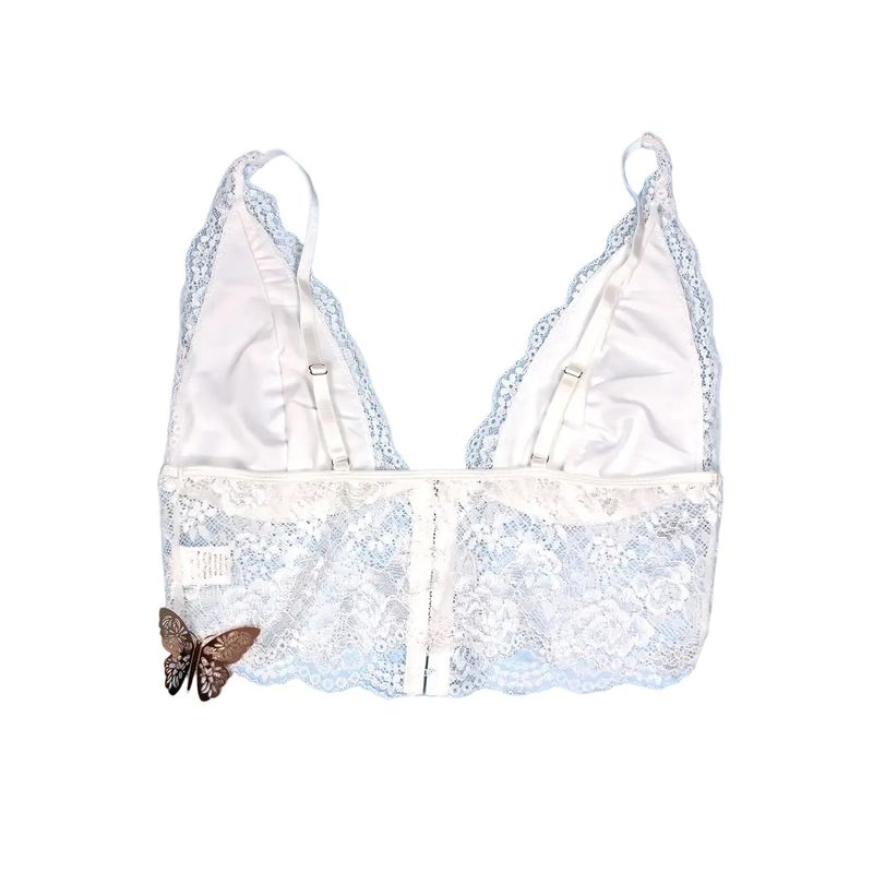 GARSIL - Peto Crop Tops Corto Para Mujer Con Encaje Con Broches