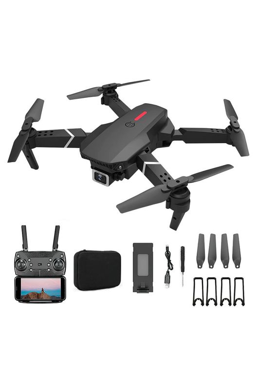 Drone con Camara Dual HD E88 Wifi 3 Baterias y Protectores