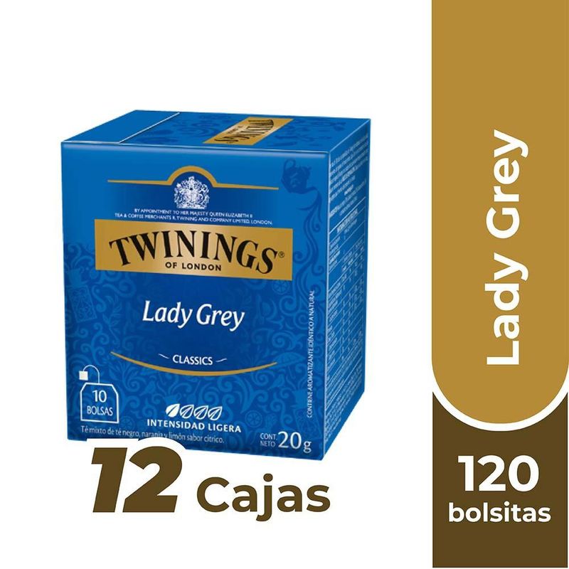 TWININGS - Twinings Té Lady Grey (etiqueta azul) x120 Bolsitas TWININGS