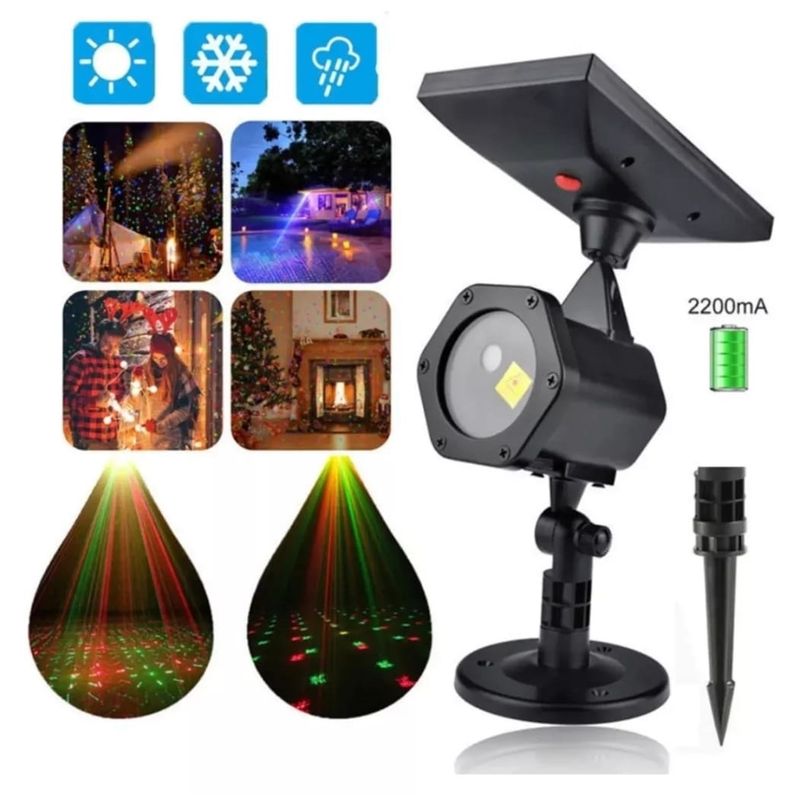 GENERICO - Proyector Laser Solar Con Movimiento Navidad Exterior