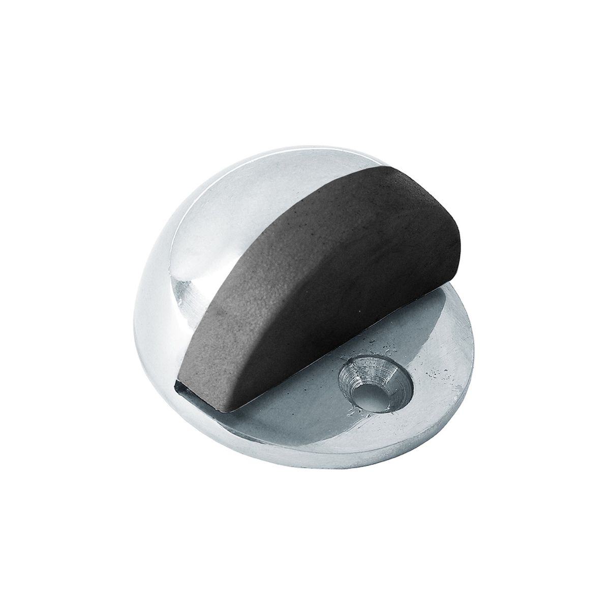 DVP - Tope De Puerta Medialuna Metálico Cromado 25 Un Dvp.