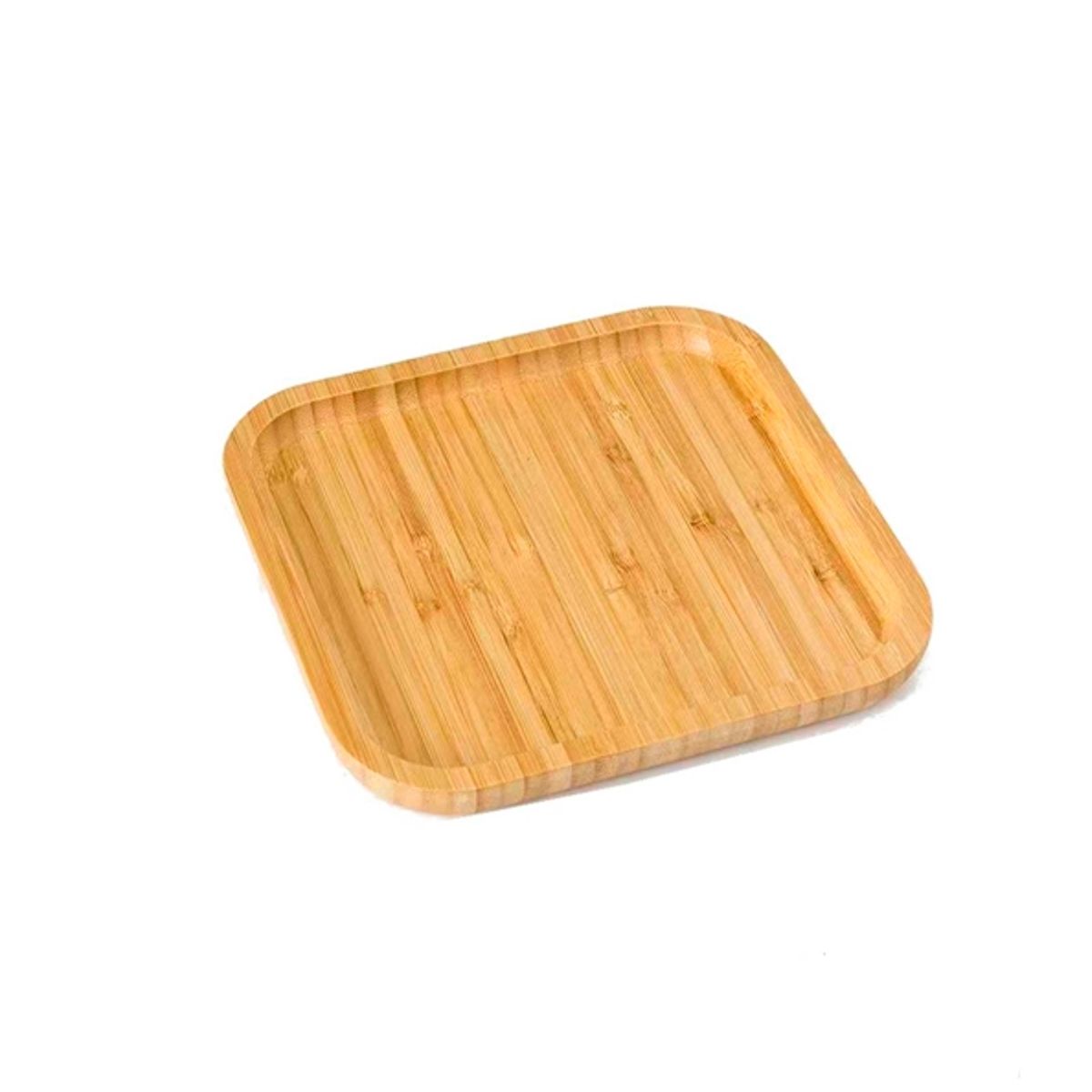 NEWTREE - Bandeja Cuadrada Rústica De Bambú 20cm