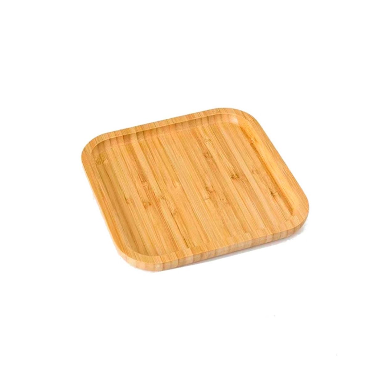 NEWTREE - Bandeja Cuadrada Rústica De Bambú 20cm
