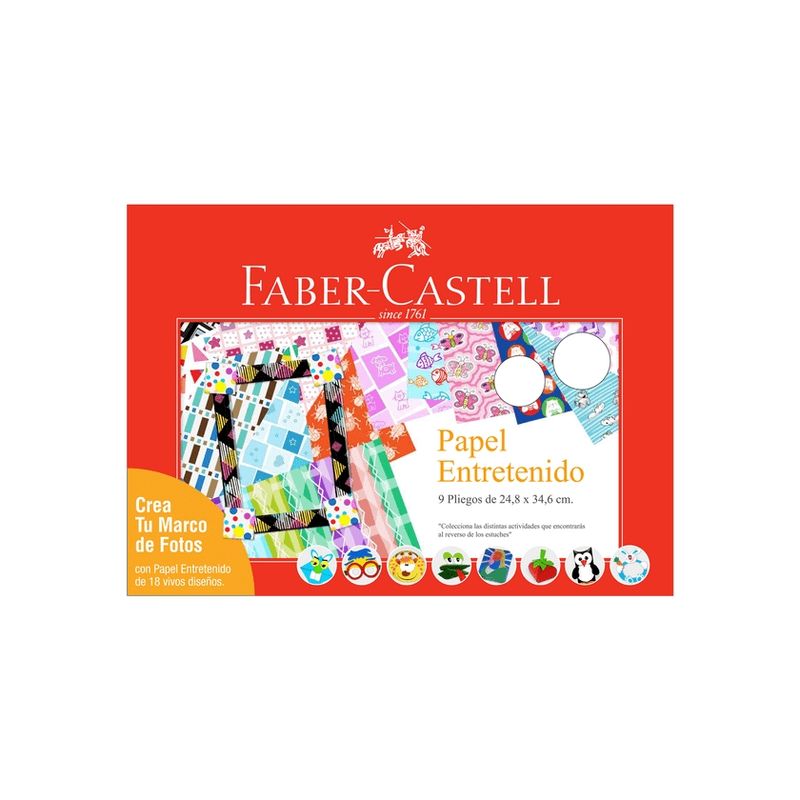 FABER-CASTELL - Carpeta papel entretenido 9 pliegos FABER-CASTELL
