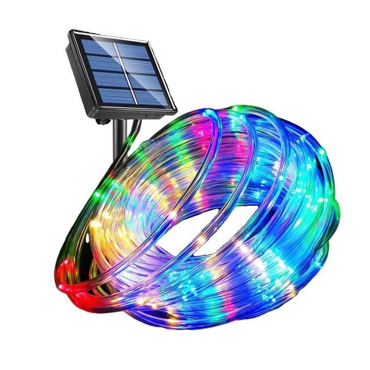GENERICO - Manguera Tubo Led Solar Tubo Flexible 20 Metros Luz Multicolor