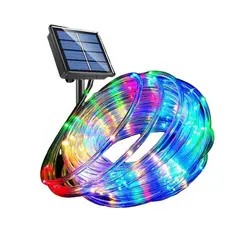GENERICO - Manguera Tubo Led Solar Tubo Flexible 10 Metros Luz Multicolor