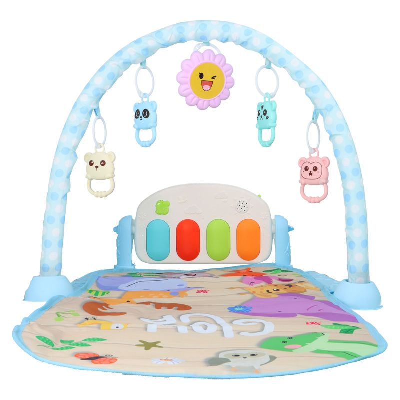 GLOWUP - Gimnasio Con Piano Alfombra Para Bebe Celeste