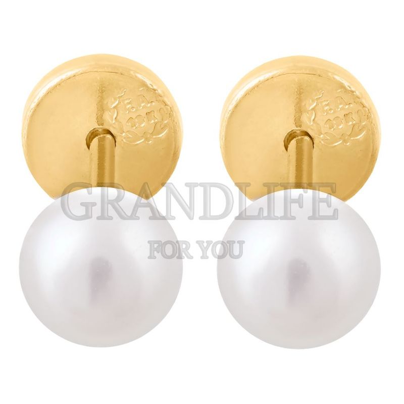 GRANDLIFE FOR YOU - AROS DE PERLA CULTIVADA ORO 18 KILATES 5,5 mm