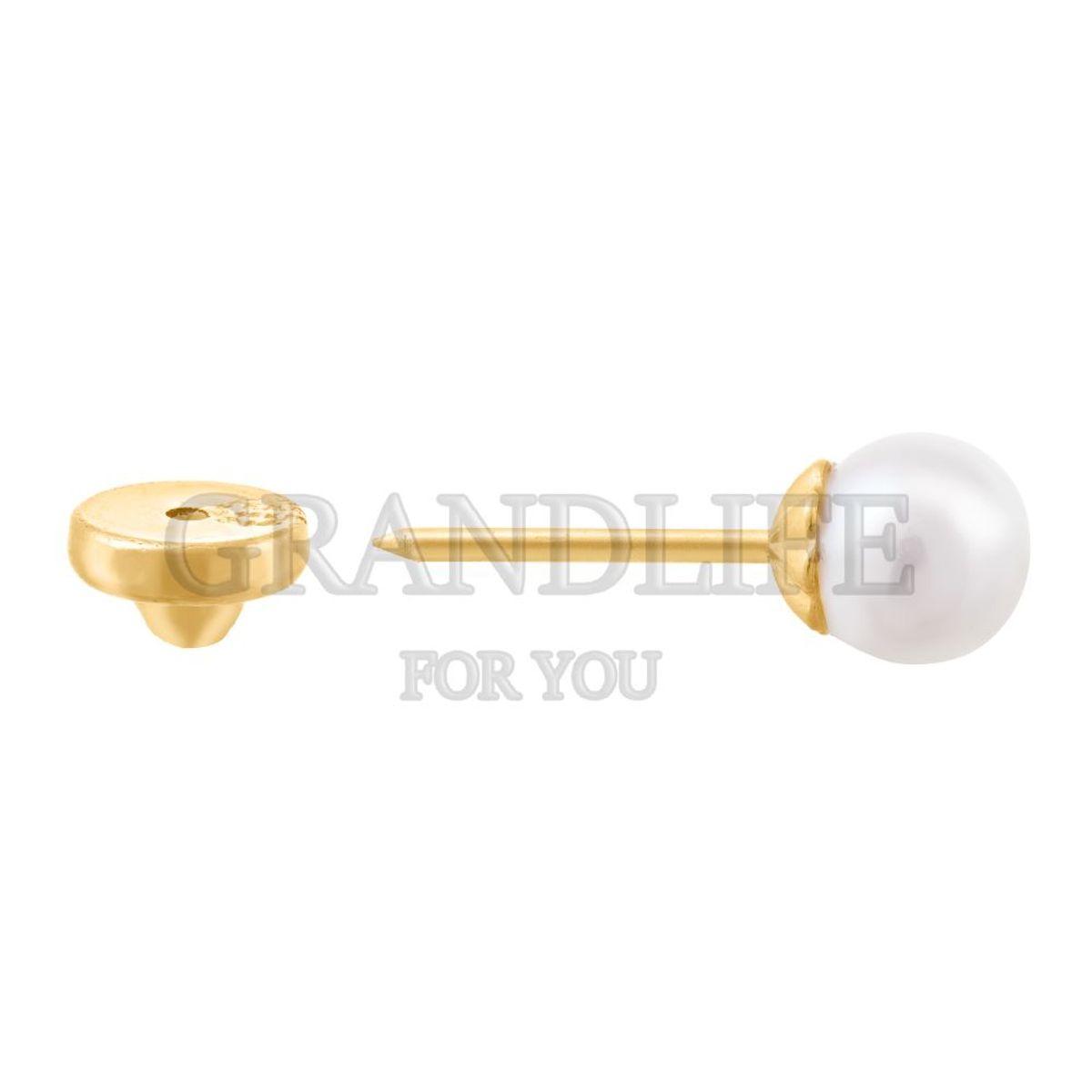 GRANDLIFE FOR YOU - AROS DE PERLA CULTIVADA ORO 18 KILATES 5,5 mm