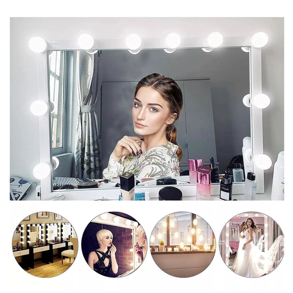 GENERICO - Ampolletas Para Espejo Maquillaje Decoración 10 unidades