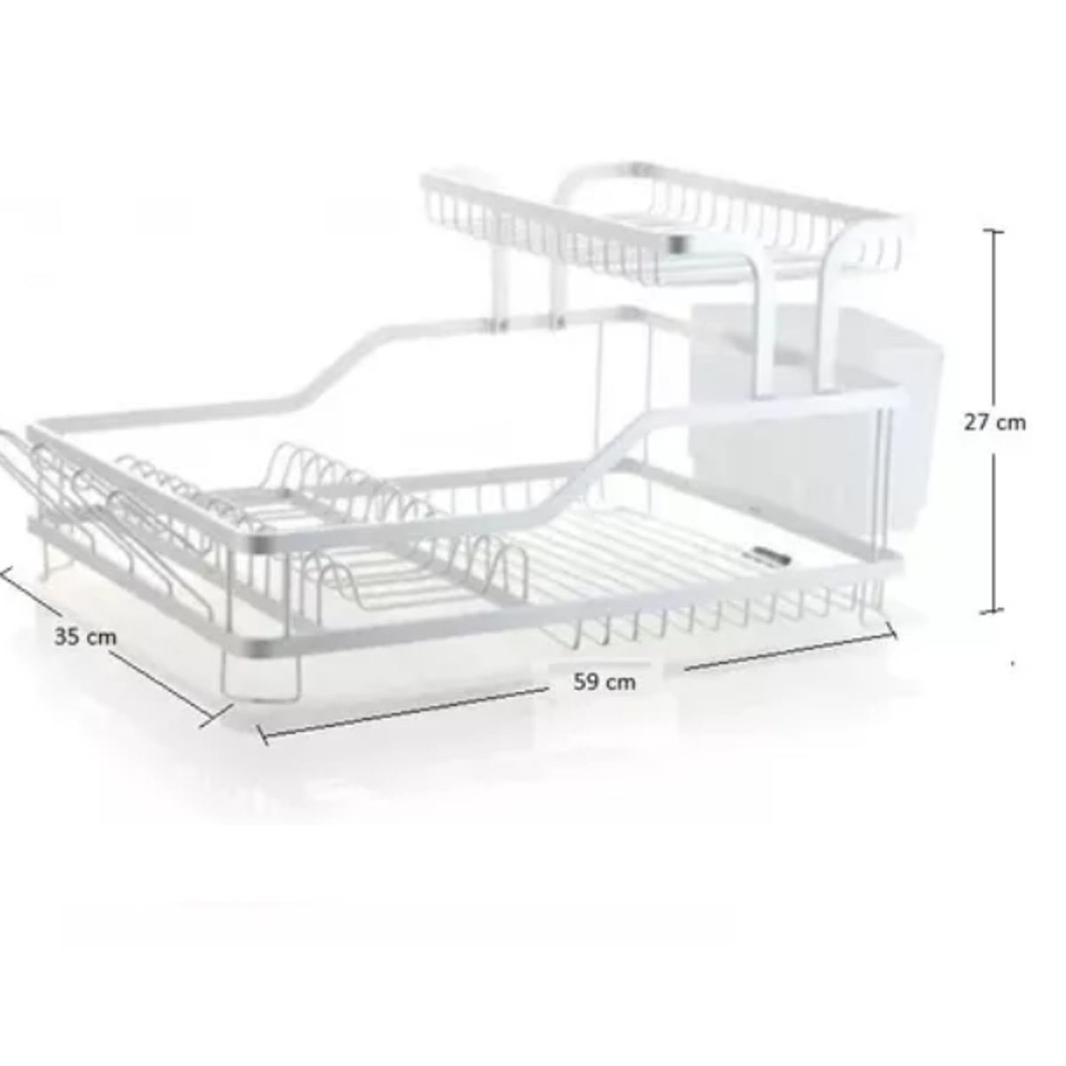 GENERICO - Secador Organizador De Platos Aluminio