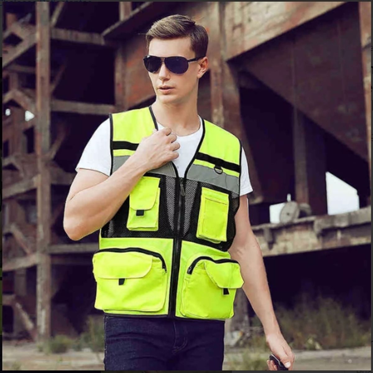 GENERICO - Geologo Minero Chaqueta Reflectante 3M Trabajo Amarillo