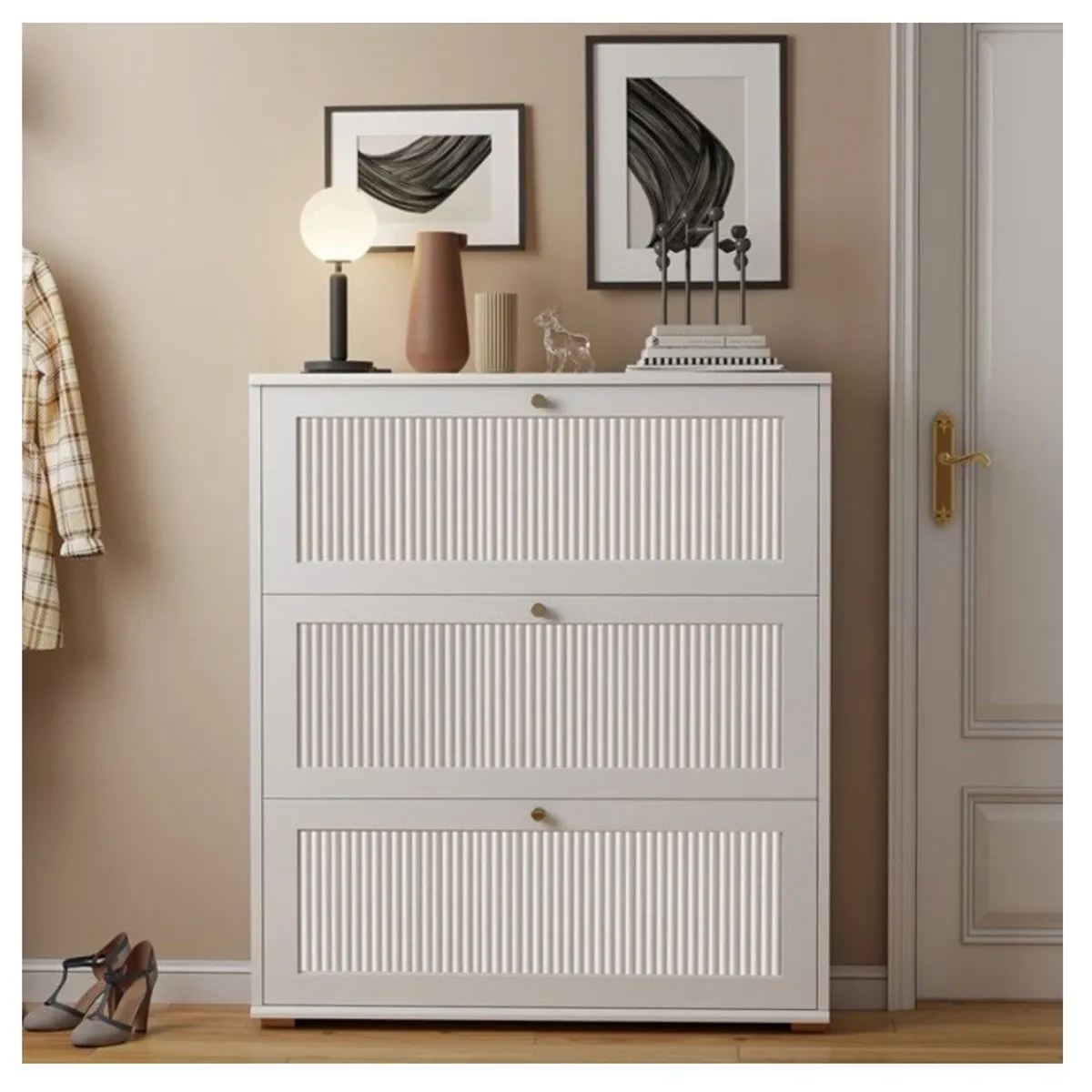 HOMER DESIGN - Zapatero Organizador Estante Zapato Hall Armario 114x80x18cm XG0238018