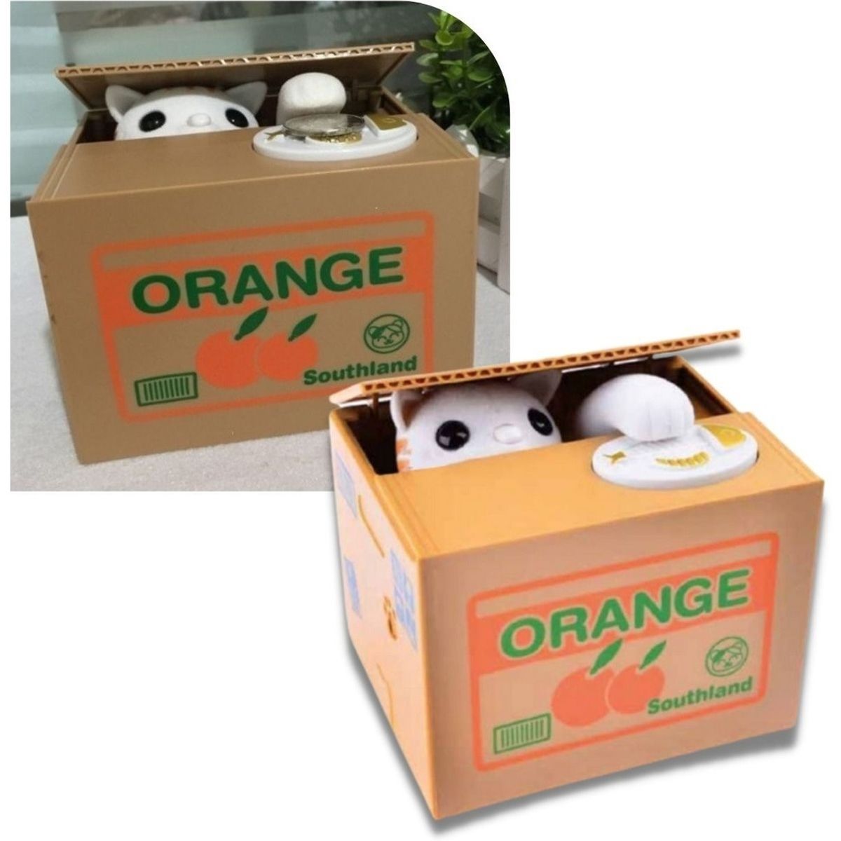 U BUY - Alcancia Animal Gato Roba Monedas