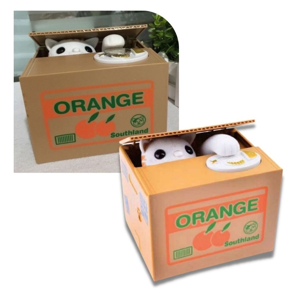 U BUY - Alcancia Animal Gato Roba Monedas