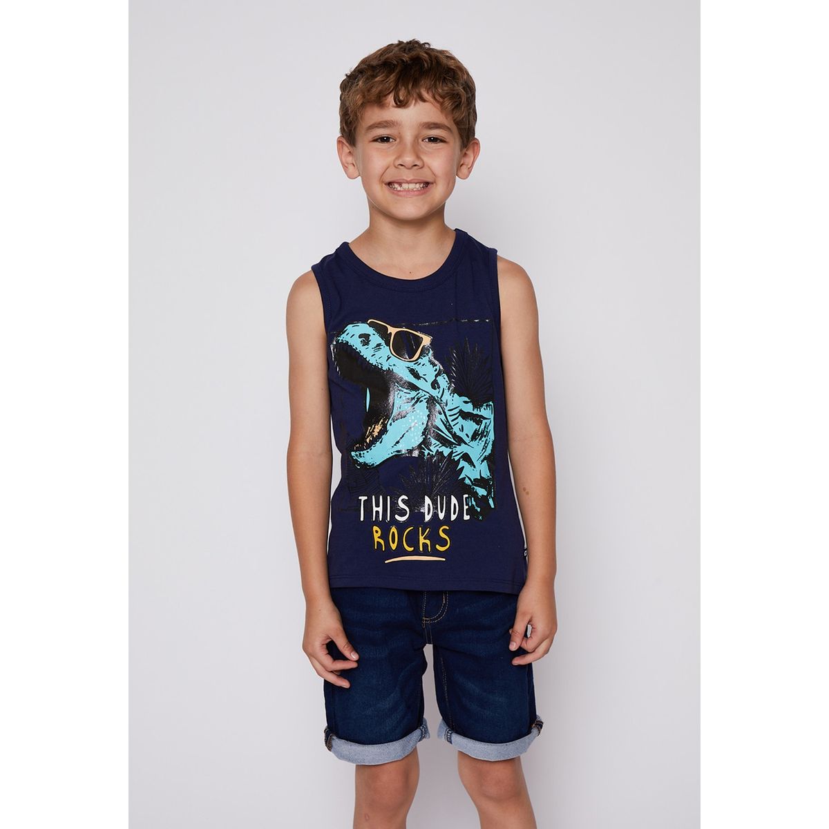 FAMILY SHOP - Sudadera Niño Dinosaurios Azul Family Shop