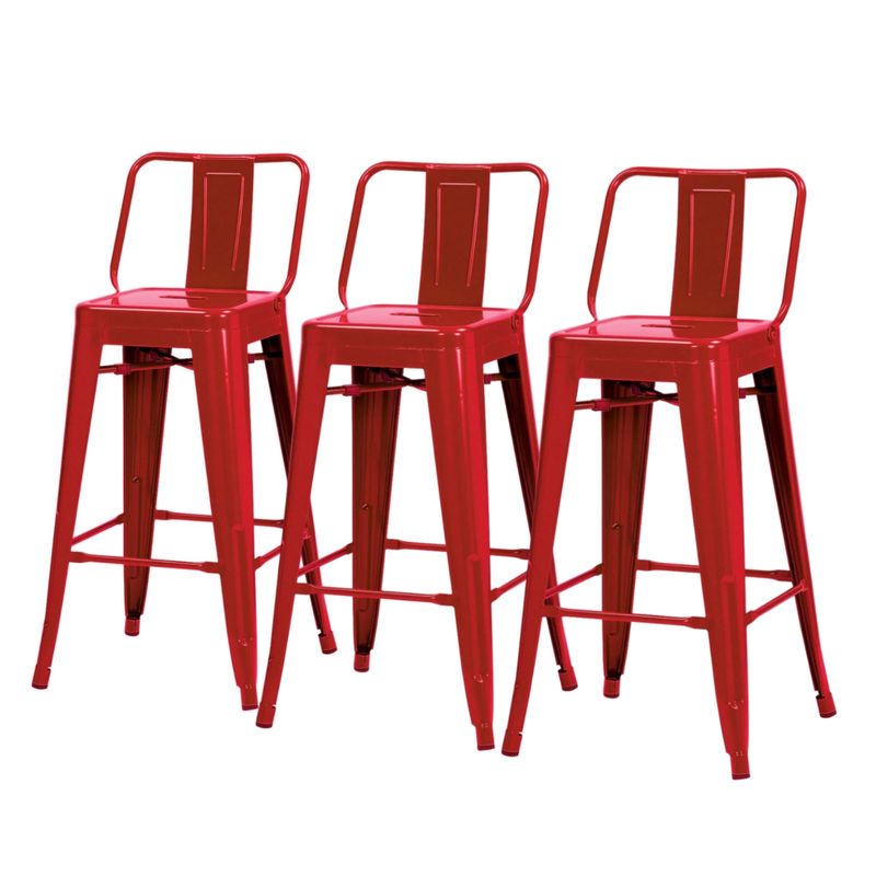PROCHEF - Pack 3 Unidades Silla Alta Tolix Rojo Brillante