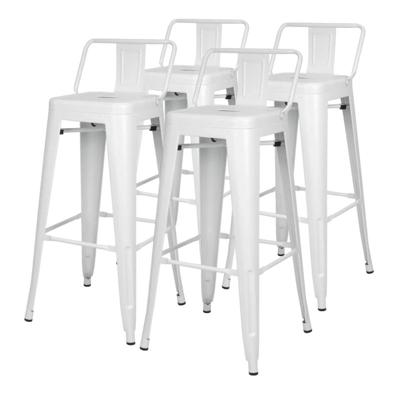 PROCHEF - Pack 4 Unidades Silla Alta Tolix Blanco Brillante