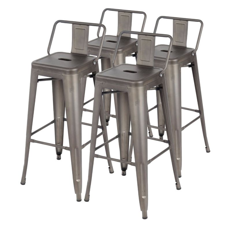 PROCHEF - Pack 4 Unidades Silla Alta Tolix Gris Gunmetal