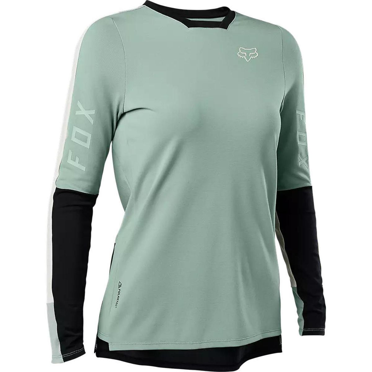 FOX - Polera Bicicleta Mujer Defend Pro Manga Larga Gris Fox FOX