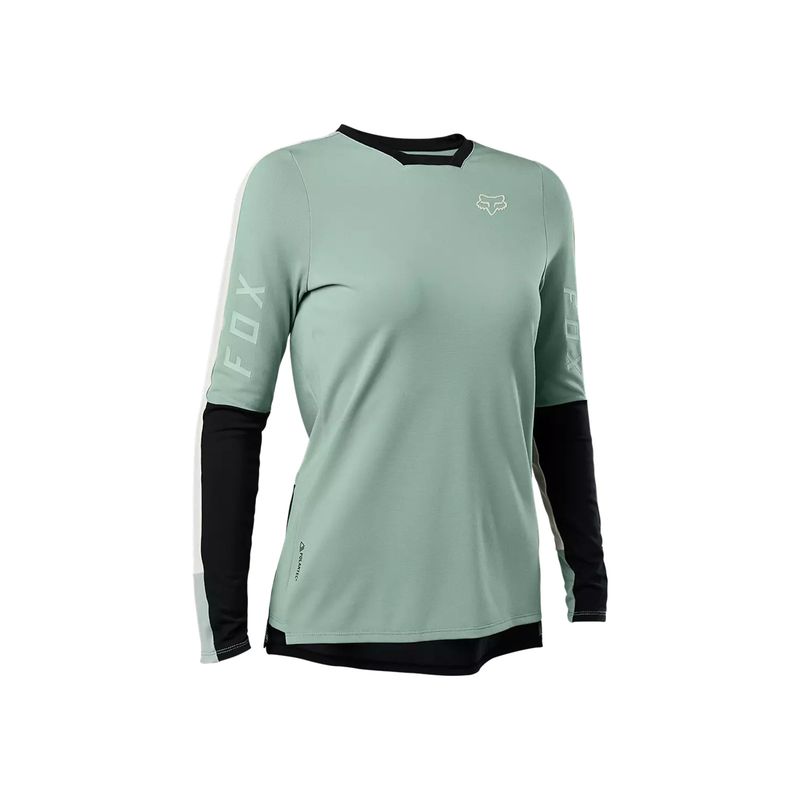 FOX - Polera Bicicleta Mujer Defend Pro Manga Larga Gris Fox FOX