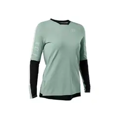 FOX - Polera Bicicleta Mujer Defend Pro Manga Larga Gris