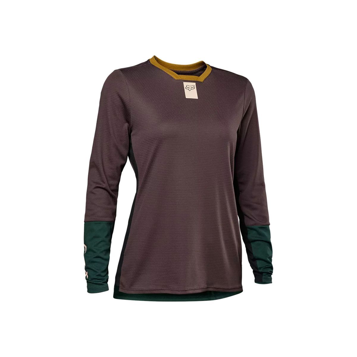 FOX - Polera Bicicleta Mujer Defend Manga Larga Morado/Verde Fox FOX