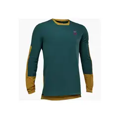 FOX - Polera Bicicleta Defend Thermal Manga Larga Esmeralda